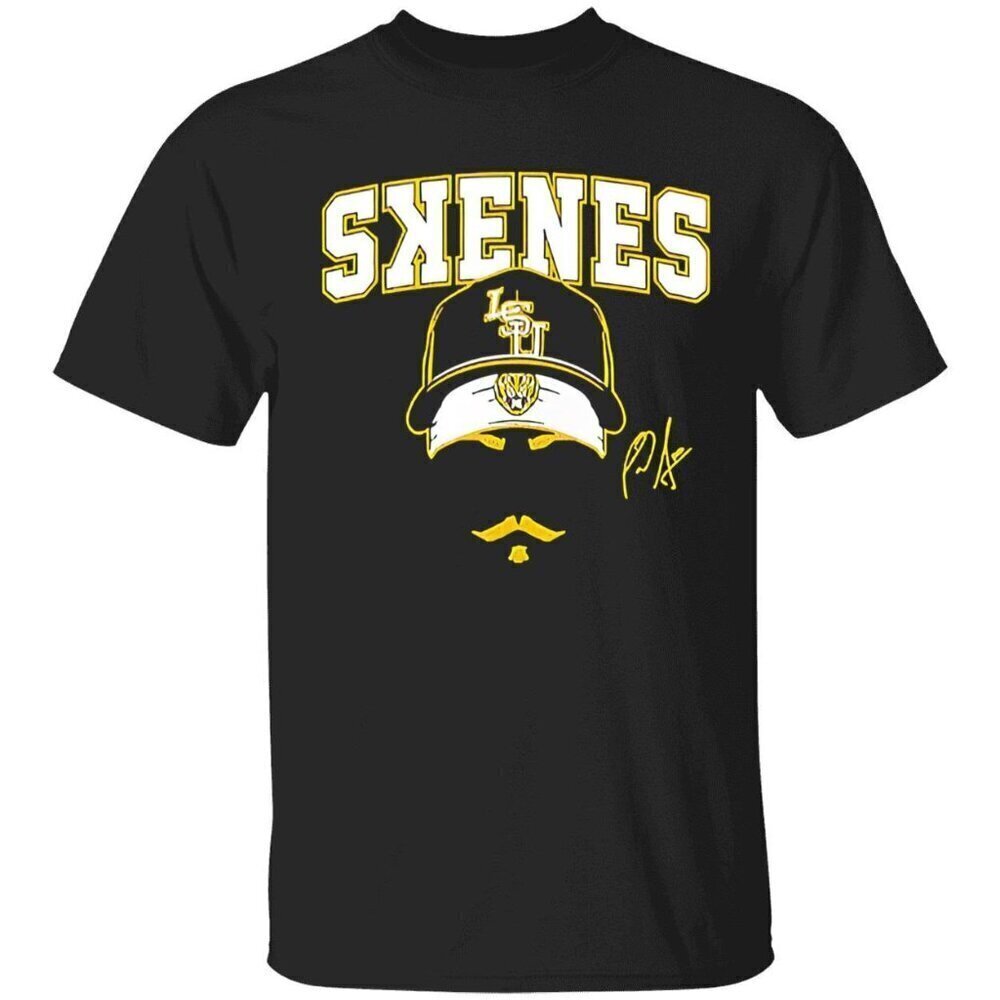 Paul Skenes Stache LSU Retro Baseball Fan Collector Classic Game Day Graphic